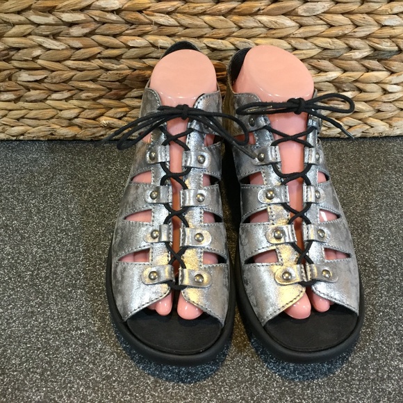 Wolky Silver Sandals - Picture 1 of 15